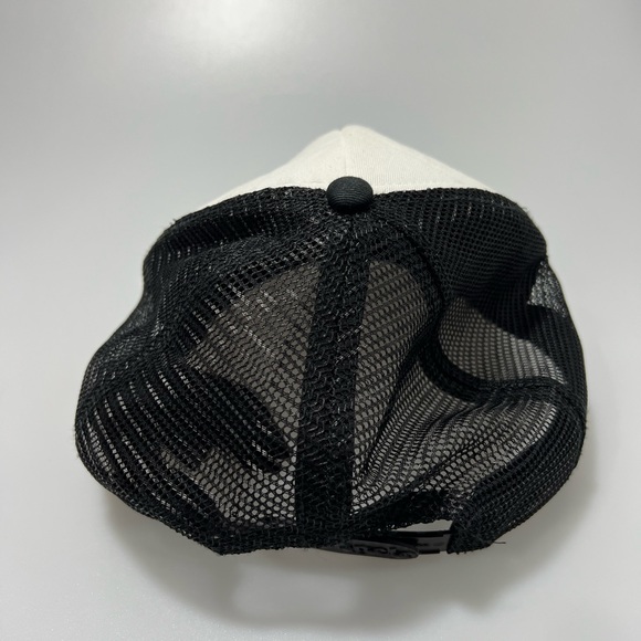 Palm Angels Curved Logo Trucker Hat Mesh Cap White Black - Picture 3 of 7